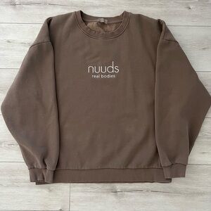 Nuuds Real Bodies Sweatshirt in XL in Mocha